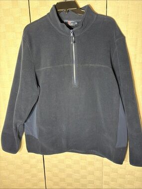 Vineyard Vines Men's Blue Quarter-Zip Fleece Pullover